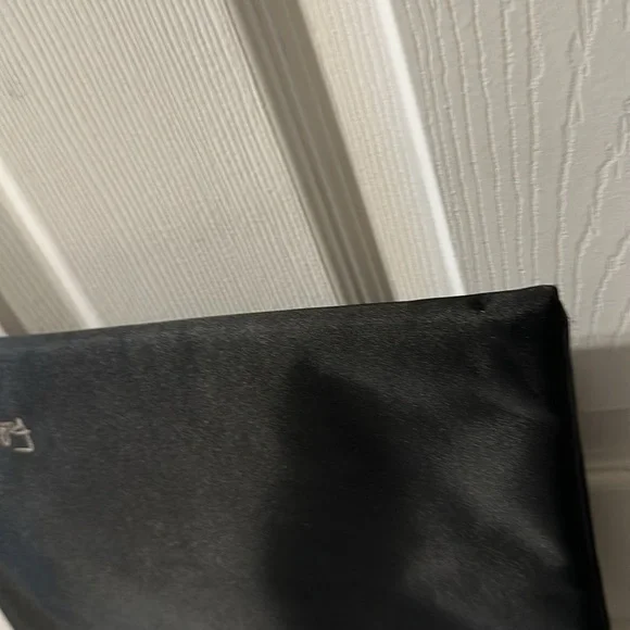 Falchi Sport black satin large clutch pouch - Picture 6 of 8